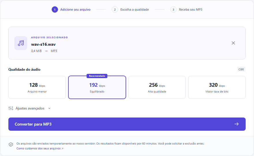 Compare AAC e MP3 em qualidade, tamanho e compatibilidade. Saiba quando converter, como M4A se relaciona com AAC e por que recodificar causa perdas.